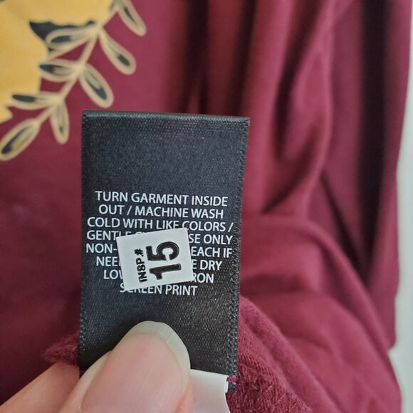 Torrid classic fit maroon long sleeve hooded tee - Picture 9 of 15